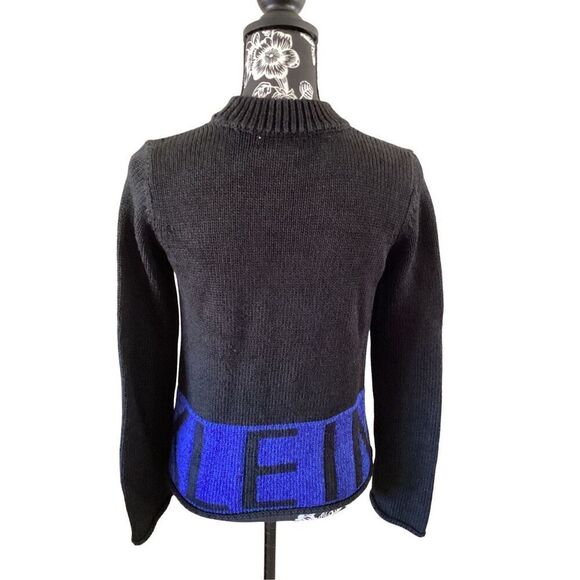 Calvin Klein Heavyweight High Collared Tight Knit Sweater Logo Winter Fall Desig - Picture 4 of 13